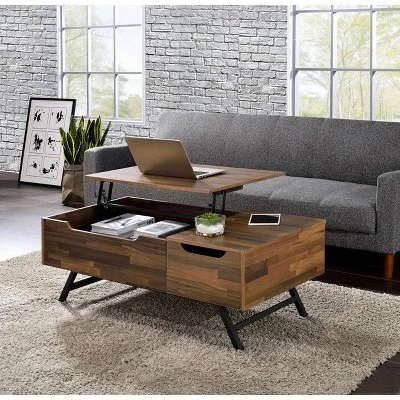 Throm Coffee Table with Lift Top Walnut - Acme Furniture 6 Throm Coffee Table with Lift Top Walnut - Acme Furniture - Image 4