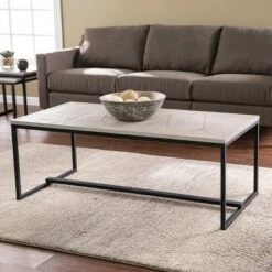 Thorpe Reclaimed Wood Cocktail Table Gray/Black - Aiden Lane