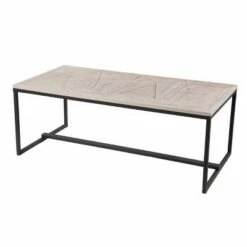 Thorpe Reclaimed Wood Cocktail Table Gray/Black - Aiden Lane -Coffee Tables Elegant store unnamed file 1637