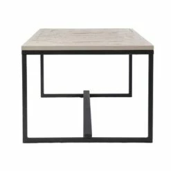 Thorpe Reclaimed Wood Cocktail Table Gray/Black - Aiden Lane -Coffee Tables Elegant store unnamed file 1638