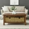 Mission Coffee Table with Woven Baskets - Saracina Home Black -Coffee Tables Elegant store unnamed file 165