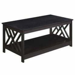 Titan Coffee Table with Shelf - Breighton Home Black -Coffee Tables Elegant store unnamed file 1650