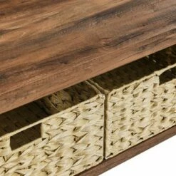 Mission Coffee Table with Woven Baskets - Saracina Home Black -Coffee Tables Elegant store unnamed file 169