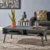 Azzura Mid Century Modern Coffee Table - Christopher Knight Home Dark Walnut -Coffee Tables Elegant store unnamed file 1693