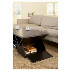 Katy Unique Geometric Open Shelves Coffee Table Espresso - HOMES: Inside + Out -Coffee Tables Elegant store unnamed file 1719