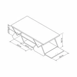 Katy Unique Geometric Open Shelves Coffee Table Espresso - HOMES: Inside + Out -Coffee Tables Elegant store unnamed file 1720