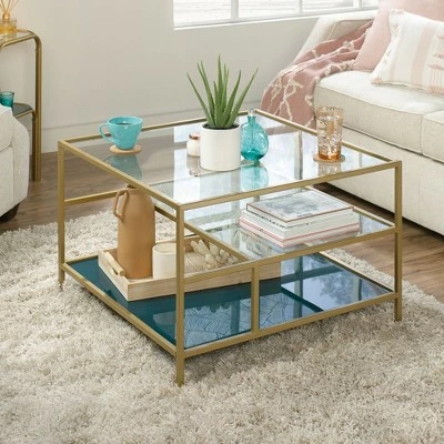Coral Cape Coffee Table Satin Gold - Sauder 5 Coral Cape Coffee Table Satin Gold - Sauder - Image 3