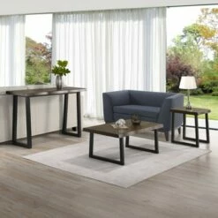 Jennings Live Edge Cocktail Table Cherry/Black - Steve Silver Co. -Coffee Tables Elegant store unnamed file 1756