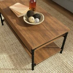 Iron City Lift Top Coffee Table Checked Oak - Sauder -Coffee Tables Elegant store unnamed file 1767