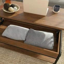 Iron City Lift Top Coffee Table Checked Oak - Sauder -Coffee Tables Elegant store unnamed file 1769