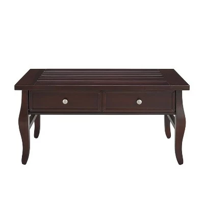 Rio Grande 2 Drawer Coffee Table Espresso - Linon 3 Rio Grande 2 Drawer Coffee Table Espresso - Linon