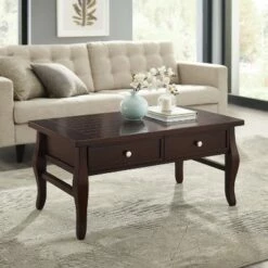 Rio Grande 2 Drawer Coffee Table Espresso - Linon 21 Rio Grande 2 Drawer Coffee Table Espresso - Linon -Coffee Tables Elegant store unnamed file 1788