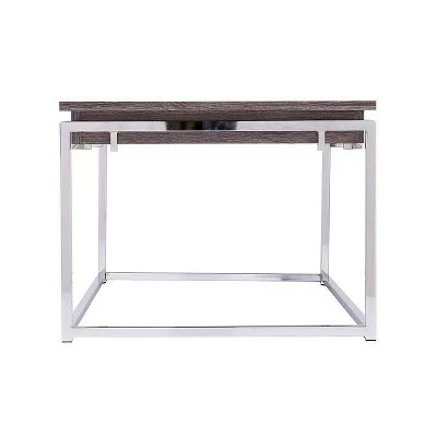 Lallstin Contemporary Cocktail Table Gray/Silver - Aiden Lane 5 Lallstin Contemporary Cocktail Table Gray/Silver - Aiden Lane - Image 3