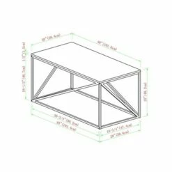 Lina Modern Geometric Coffee Table Dark Walnut - Saracina Home -Coffee Tables Elegant store unnamed file 1819