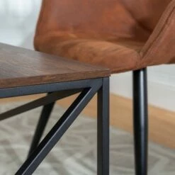 Lina Modern Geometric Coffee Table Dark Walnut - Saracina Home -Coffee Tables Elegant store unnamed file 1820