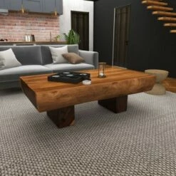 Olivia & May Contemporary Acacia Wood Coffee Table Brown - Olivia & May -Coffee Tables Elegant store unnamed file 183