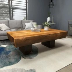 Olivia & May Contemporary Acacia Wood Coffee Table Brown - Olivia & May -Coffee Tables Elegant store unnamed file 184