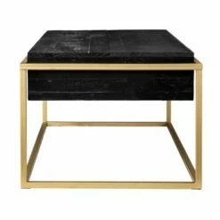 Riexe Reclaimed Wood Storage Cocktail Table Black/Brass - Aiden Lane -Coffee Tables Elegant store unnamed file 1854