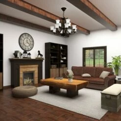 Olivia & May Contemporary Acacia Wood Coffee Table Brown - Olivia & May -Coffee Tables Elegant store unnamed file 186