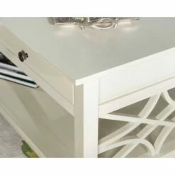 Whitley Antique Coffee Table White - Linon -Coffee Tables Elegant store unnamed file 1866