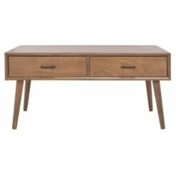 Mozart Mid-Century 2 Drawers Coffee Table - Safavieh Distressed White -Coffee Tables Elegant store unnamed file 1883