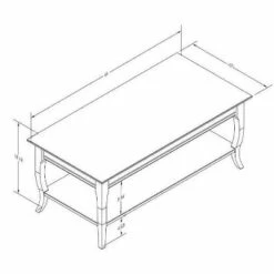 Dayton Coffee Table - Linon Espresso -Coffee Tables Elegant store unnamed file 1896