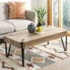 Liann Wood Top Coffee Table Brown - Safavieh