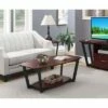 Graystone Coffee Table with Shelf Cherry/Black Frame - Breighton Home -Coffee Tables Elegant store unnamed file 1958