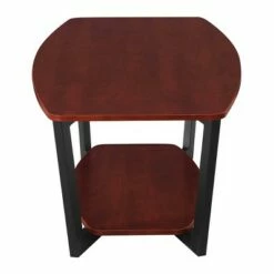 Graystone Coffee Table with Shelf Cherry/Black Frame - Breighton Home -Coffee Tables Elegant store unnamed file 1960