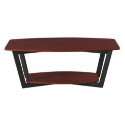 Graystone Coffee Table with Shelf Cherry/Black Frame - Breighton Home -Coffee Tables Elegant store unnamed file 1961
