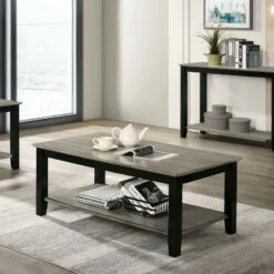 Parkview Open Shelf Coffee Table Gray/Black - HOMES: Inside + Out