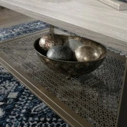 Center City Wood & Metal Coffee Table Champagne Oak - Sauder -Coffee Tables Elegant store unnamed file 1977