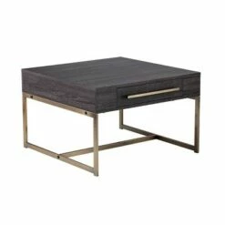 Frondi Square Cocktail Table Black Oak/Antique Brass - Aiden Lane -Coffee Tables Elegant store unnamed file 1999