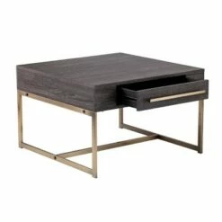 Frondi Square Cocktail Table Black Oak/Antique Brass - Aiden Lane -Coffee Tables Elegant store unnamed file 2005