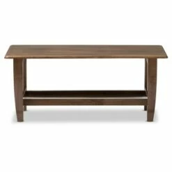 Pierce Mid - Century Modern Finished Coffee Table - Walnut Brown - Baxton Studio