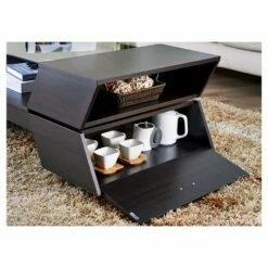 Kayce Modern Geometric Inspired Coffee Table Espresso - HOMES: Inside + Out -Coffee Tables Elegant store unnamed file 2039