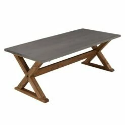 Xavier Farmhouse Trestle Leg Distressed Coffee Table - Saracina Home Gray/brown -Coffee Tables Elegant store unnamed file 2061