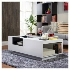 Camie Modern Two-Tone Coffee Table White - HOMES: Inside + Out -Coffee Tables Elegant store unnamed file 2065