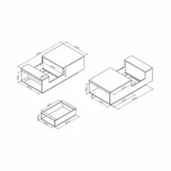 Camie Modern Two-Tone Coffee Table White - HOMES: Inside + Out -Coffee Tables Elegant store unnamed file 2067