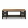 Caribou Rustic Industrial Style Oak Wood and Metal Finished Coffee Table Black - Baxton Studio