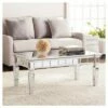 Glenrose Glam Mirrored Rectangular Cocktail Table- Matte Silver - Aiden Lane -Coffee Tables Elegant store unnamed file 2093
