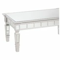 Glenrose Glam Mirrored Rectangular Cocktail Table- Matte Silver - Aiden Lane -Coffee Tables Elegant store unnamed file 2099