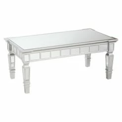 Glenrose Glam Mirrored Rectangular Cocktail Table- Matte Silver - Aiden Lane -Coffee Tables Elegant store unnamed file 2101