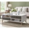 Weller Transitional Two Drawers Coffee Table Dark Gray/White - HOMES: Inside + Out -Coffee Tables Elegant store unnamed file 2114