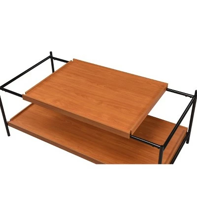 Oaken Coffee Table Honey Oak/Black - Acme Furniture 3 Oaken Coffee Table Honey Oak/Black - Acme Furniture