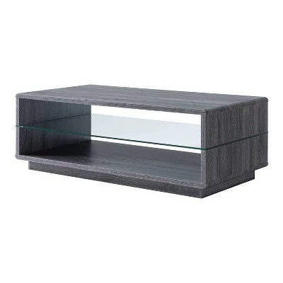 Chemekata 2 Shelf Coffee Table Distressed Gray - HOMES: Inside + Out 3 Chemekata 2 Shelf Coffee Table Distressed Gray - HOMES: Inside + Out