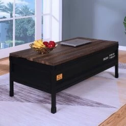 Stradone Lift Top Coffee Table Black/Walnut - HOMES: Inside + Out