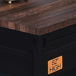 Stradone Lift Top Coffee Table Black/Walnut - HOMES: Inside + Out -Coffee Tables Elegant store unnamed file 2155