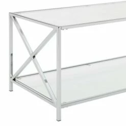 Oxford Chrome Coffee Table Clear Glass/Chrome Frame - Breighton Home 9 Oxford Chrome Coffee Table Clear Glass/Chrome Frame - Breighton Home -Coffee Tables Elegant store unnamed file 2167