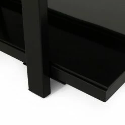 Snyder Modern Glass Top Coffee Table with Shelf Black - Christopher Knight Home -Coffee Tables Elegant store unnamed file 2171